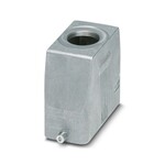 Obudowy wtyku B16, do pałąka wzdłużnego, materiał: odlew aluminiowy ciśnieniowy, odporny na wodę morską, odejście kabla: 1, proste, 1x Pg21, wysokość: 76 mm, dławnica kablowa: bez, Standard