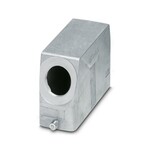 Obudowy wtyku B24, do pałąka wzdłużnego, materiał: odlew aluminiowy ciśnieniowy, odporny na wodę morską, odejście kabla: 1, boczne, 1x M32, wysokość: 76 mm, dławnica kablowa: bez, Standard