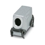 Obudowy wtyku B24, z pałąkiem poprzecznym, materiał: odlew aluminiowy ciśnieniowy, odporny na wodę morską, odejście kabla: 1, boczne, 1x M32, wysokość: 76 mm, dławnica kablowa: bez, Standard