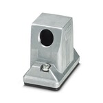 Obudowa tulejowa HEAVYCON ADVANCE, B6, z ryglem śrubowym (imbus) ze stali szlachetnej, aluminium odporne na wodę morską, wysokość 74 mm, z gwintem 1 × M20, bocznym odejściem kabla, bez powierzchni. uszczelka przewodząca (właściwości EMC)