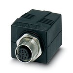 Przepust do szafy, M12, 8-biegunowy, kodowanie A na gniazdo RJ45, wejście gniazdowe 180°, IP65/67