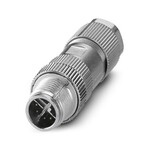 Złącze do transmisji danych, Ethernet CAT6subA/sub (10 Gb/s), 8-bieg., ekranowany, Wtyki proste M12 SPEEDCON, kodowanie: X, Szybkozłącza Piercecon®, elementy gwintowane: Odlew ciśnieniowy, niklowany, zewnętrzna średnica przewodu 4 mm ... 8 mm