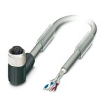 Kabel systemowy magistrali, CANopen®, DeviceNet™, 5-bieg., PUR bez halogenów, srebrnoszary RAL 7001, ekranowany, wolny koniec przewodu, na Gniazdo kątowy M12 SPEEDCON, kodowanie: A, długość kabla: 5 m, Złącze wtykowe nieekranowane