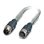 Kabel systemowy magistrali, CANopen®, DeviceNet™, 5-bieg., PUR bez halogenów, srebrnoszary RAL 7001, ekranowany, Wtyki proste M12 SPEEDCON, kodowanie: A, na Gniazdo proste M12 SPEEDCON, kodowanie: A, długość kabla: 10 m, Złącze wtykowe nieekranowane