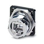 Ramka montażowa, rodzaj: RJ45, IP67, wersja 1, stopień ochrony: IP65/IP67, liczba biegunów: 8, 1 Gb/s, CAT5 (IEC 11801:2002), materiał: Metal, rodzaj przyłącza: Łącznik wtykowy