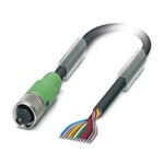 Kabel czujnika/urządzenia wykonawczego, 12-bieg., PCW, czarny RAL 9005, wolny koniec przewodu, na Gniazdo proste M12 SPEEDCON, kodowanie: A, długość kabla: 1,5 m