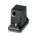 Obudowy wtyku B10, z ryglowaniem śrubowym, materiał: odlew aluminiowy ciśnieniowy, odporny na wodę morską, odejście kabla: 1, boczne, 1x M25, wysokość: 74 mm, dławnica kablowa: bez, podwyższone wymagania środowiskowe