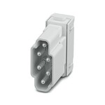 Moduł wkładki stykowej, liczba biegunów: 6, styki mocy: 6, styki sterujące: 0, Pin, Przyłącze Push-in, 500 V, 16 A, 0,5 mmsup2/sup ... 2,5 mmsup2/sup, zastosowanie: Moc