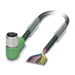 Kabel czujnika/urządzenia wykonawczego, 17-bieg., PCW, czarny RAL 9005, wolny koniec przewodu, na Gniazdo kątowy M12 SPEEDCON, kodowanie: A, długość kabla: 1,5 m