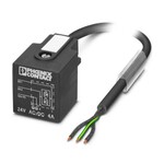 Kabel czujnika/urządzenia wykonawczego, 3-bieg., PUR bez halogenów, czarno-szary (RAL 7021), wolny koniec przewodu, na Wtyk zaworowy A, z 1 LED, Układ: dioda Zenera, długość kabla: 3 m