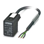 Kabel czujnika/urządzenia wykonawczego, 3-bieg., PUR bez halogenów, czarno-szary (RAL 7021), wolny koniec przewodu, na Wtyk zaworowy BI (11 mm), z 1 LED, Układ: dioda Zenera, długość kabla: 1,5 m