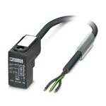 Kabel czujnika/urządzenia wykonawczego, 3-bieg., PUR bez halogenów, czarno-szary (RAL 7021), wolny koniec przewodu, na Wtyk zaworowy C (8 mm), z 1 LED, Układ: dioda Zenera, długość kabla: 5 m