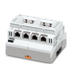 Unmanaged Switch 1000 REG seria, 4 Porty RJ45 10/100/1000 Mb/s, 4 Porty RJ45-PoE, stopień ochrony: IP20, Temperatura otoczenia (praca): 5 °C ... 50 °C, Zakres napięcia zasilania: 48 V DC ... 55 V DC, Konstrukcja REG zgodna z normą DIN 43880