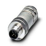 Złącze do transmisji danych, PROFIBUS, INTERBUS, 5-bieg., ekranowany, Wtyki proste M12, kodowanie: B, Przyłącze śrubowe, elementy gwintowane: Odlew ciśnieniowy, niklowany, dławnica kablowa Pg9, zewnętrzna średnica przewodu 6,5 mm ... 8,5 mm