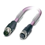 Kabel systemowy magistrali, CANopen®, DeviceNet™, 5-bieg., PUR bez halogenów, fioletowy RAL 4001, ekranowany, Wtyki proste M12 SPEEDCON, kodowanie: A, na Gniazdo proste M12 SPEEDCON, kodowanie: A, długość kabla: 10 m