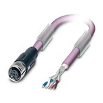 Kabel systemowy magistrali, CANopen®, DeviceNet™, 5-bieg., PUR bez halogenów, fioletowy RAL 4001, ekranowany, wolny koniec przewodu, na Gniazdo proste M12 SPEEDCON, kodowanie: A, długość kabla: 15 m