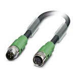 Kabel czujnika/urządzenia wykonawczego, 5-bieg., PUR, czarno-szary (RAL 7021), Wtyki proste M12 SPEEDCON, kodowanie: A, na Gniazdo proste M12 SPEEDCON, kodowanie: A, długość kabla: 2 m