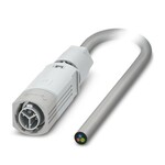 Przewód połączeniowy/ Zacisk typu push-lock, liczba biegunów: 2+PE, Pin, 450 V, 16 A, PA, jasnoszary, kodowanie: P, 2,5 mmsup2/sup, długość przewodów: 3 m, Kołek proste, na wolny koniec przewodu
