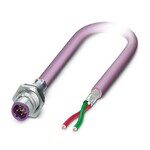 Złącze wtykowe urządzeń ścianki tylnej, PROFIBUS, 2-bieg., Wtyk, proste, M12-SPEEDCON, B-kodowanie, na wolny koniec przewodu, Szyna magistrali, długość kabla: 2 m, ten artykuł powinien być wolny od ołowiu od 2 kw. 2026 r. zgodnie z RoHS II bez wyjątku 6c (Pb 0,1%), alternatywa bezołowiowa jest dostępna z wyprzedzeniem na żądanie