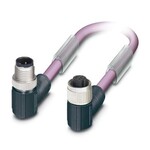 Kabel systemowy magistrali, CANopen®, DeviceNet™, 5-bieg., PUR bez halogenów, fioletowy RAL 4001, Wtyki kątowy M12, kodowanie: A, na Gniazdo kątowy M12, kodowanie: A, długość kabla: 2 m