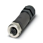 gniazdo czujnika/urządzenia wyk., prosty, 5-polowy, M12, kod A, złącze śrubowe, krawędzie metalowe, dławnica kablowa Pg9 SKINTOP®