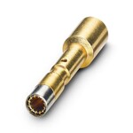 Styk zaciskany, Gniazdo, toczone, średnica styków: 2 mm, przekrój przyłącza: 0,75 mmsup2/sup ... 2,5 mmsup2/sup, materiał styku: CuZn, Produkt alternatywny wg RoHS II bez wyjątku 6c (Pb 0,1 %) nr art.: 1237431