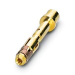 Styk zaciskany, Gniazdo, toczone, średnica styków: 1 mm, przekrój przyłącza: 0,06 mmsup2/sup ... 0,25 mmsup2/sup, materiał styku: CuZn, Produkt alternatywny wg RoHS II bez wyjątku 6c (Pb 0,1 %) nr art.: 1243216