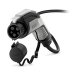 CHARX connect comfort, Typ 1, Kabel ładowania AC, 20 A trwale, 250 V AC, z wtykiem ładowania pojazdu i wolnym końcem, kabel: 5 m, czarny, prosty, z osłonką, z możliwością zamknięcia na kłódkę, obudowa: czarny, szary, Logo PHOENIX CONTACT, IEC 62196-2, SAE J1772, do ładowania prądem przemiennym (AC) pojazdów elektrycznych (EV) z gniazdem ładowania pojazdu typu 1
