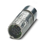 M17, Złącze kablowe, zastosowanie: Moc, seria: M17 PRO, prosta, ekranowany: tak, Szybka blokada ONECLICK, liczba biegunów: 6+PE, sposób połączenia styku: Pin, Przyłącze zaciskane, zakres średnicy kabli: 5,5 mm ... 9,5 mm, Artykuł nie zawiera ołowiu zgodnie z dyrektywą RoHS II bez wyjątku 6c (Pb 0,1 %)