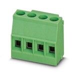 Zacisk płytki drukowanej nie wtykowy, prąd znamionowy: 24 A, napięcie znamionowe (III/2): 400 V, przekrój znamionowy: 2,5 mmsup2/sup, liczba potencjałów: 4, liczba rzędów: 1, liczba pinów na rząd: 4, rodzina produktów: MKDSO 2,5/..-L, raster: 5 mm, rodzaj przyłącza: Zacisk śrubowy z tuleją zaciskową, montaż: Lutowanie na fali, kierunek przyłączania przewód/płytka: 0 °, kolor: zielony, Układ pinów: Liniowe ustawienie kołków, Długość pinu P: 3,5 mm, liczba pinów lutow