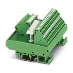 Moduł VARIOFACE, z dwoma szynami potencjału (P1, P2) do rozdziału potencjału, do montażu na szynie NS 35/7,5 lub NS 32. Szerokość modułu: 90 mm