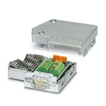 Wtyk D-SUB, 9-bieg.., wtyk, dwa doprowadzenia kabli pod kątem 35°, system magistrali: do złącza magistr. Inline Modbus RTU/ASCII, rezystor obciążenia załączany włącznikiem suwakowym, przyporządkowanie pinów: 3, 5, 6, 8. złącza śrubowe