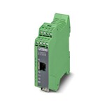 bDruga generacja/b FL COMSERVER UNI..., szeregowy serwer do konwersji szeregowego interfejsu 232/422/485-na Ethernet, obsługuje aplikacje TCP-, UDP-, Modbus Gateway i PPP, wraz z oprogramowaniem Com Port Redirector i podręcznikiem użytkownika