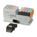 Axioline F, Cyfrowy moduł wejściowy, Wejścia cyfrowe: 16, 24 V DC, technika przyłączeniowa: 4-żyłowe, prędkość transmisji w magistrali lokalnej: 100 Mb/s, stopień ochrony: IP20, wraz z modułem gniazda magistrali i wtykami Axioline F