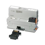 Axioline F, Łącznik magistrali, PROFIBUS DP, Gniazdo D-SUB 9, prędkość transmisji w magistrali lokalnej: 100 Mb/s, stopień ochrony: IP20, wraz z modułem gniazda magistrali i Axioline F wtykiem