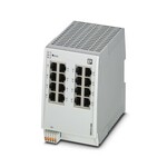 Managed Switch 2000 seria, 16 Porty RJ45 10/100 MBit/s, stopień ochrony: IP20, Temperatura otoczenia (praca): -40 °C ... 70 °C, Zakres napięcia zasilania: 12 V DC ... 57 V DC, PROFINET Conformance Class B, Rozszerzony zakres temperatur, Proces rozwoju certyfikowany zgodnie z normą IEC 62443-4-1, Certyfikat produktu wg IEC 62443-4-2