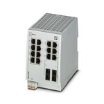 Managed Switch 2000 seria, 14 Porty RJ45 10/100 MBit/s, 2 SC-Singlemode 100 Mb/s, stopień ochrony: IP20, Temperatura otoczenia (praca): -40 °C ... 70 °C, Zakres napięcia zasilania: 12 V DC ... 57 V DC, PROFINET Conformance Class B, Rozszerzony zakres temperatur, Proces rozwoju certyfikowany zgodnie z normą IEC 62443-4-1, Certyfikat produktu wg IEC 62443-4-2