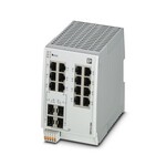 Managed Switch 2000 seria, 12 Porty RJ45 10/100/1000 Mb/s, 2 Porty SFP 100/1000 Mbit/s, 2 Combo-Ports, stopień ochrony: IP20, Temperatura otoczenia (praca): -40 °C ... 70 °C, Zakres napięcia zasilania: 12 V DC ... 57 V DC, PROFINET Conformance Class B, Rozszerzony zakres temperatur, Proces rozwoju certyfikowany zgodnie z normą IEC 62443-4-1, Certyfikat produktu wg IEC 62443-4-2