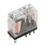 Miniaturowy przekaźnik przemysłowy, 24 V AC, Czerwona dioda LED, 2 zestyk przełączny (AgSnO), 250 V AC, 5 A, Dostępność przycisku testowego: Nie, DRI424524L