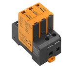 Kombinowany ogranicznik przepięć AC (typ 1+2), Napięcie sieciowe: 230 V / 400 V, Sieć niskiego napięcia: TN-C, Liczba biegunów: 3, VPU AC I 3 300/12.5