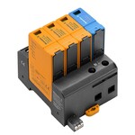 Kombinowany ogranicznik przepięć AC (typ 1+2), Napięcie sieciowe: 230 V / 400 V, Sieć niskiego napięcia: TN-C-S, TN-S, TT, IT z N, IT bez N, Liczba bi, VPU AC I 3+1 R 275/25 LCF S 2N