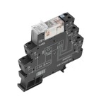 Moduł przekaźnikowy, 24...230 V UC ±10 %, Zielona dioda LED, 2 zestyk przełączny (AgNi), 250 V AC, 8 A, złącze śrubowe, TRS 24-230VUC 2CO ED2