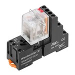 Moduł przekaźnikowy, 24 V AC, Czerwona dioda LED, 2 zestyk przełączny (AgNi złocone cienkowarstwowo), 250 V AC, 10 A, złącze śrubowe, DRMKIT 24VAC 2CO LD/PB