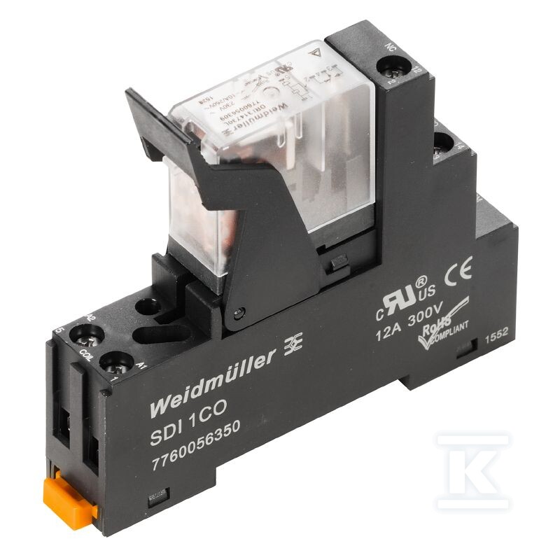 Moduł przekaźnikowy, 24 V AC, Czerwona - 2476710000