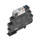 Moduł przekaźnikowy, 5 V DC ±20 %, Zielona dioda LED, 2 zestyk przełączny (AgNi platerowane złotem), 250 V AC, 8 A, złącze śrubowe, TRS 5VDC 2CO AU