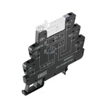 Moduł przekaźnikowy, 24...230 V UC ±10 %, Zielona dioda LED, 1 zestyk przełączny (AgNi platerowane złotem), 250 V AC, 6 A, złącze śrubowe, TRS 24-230VUC 1CO AU ED2