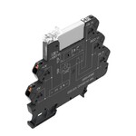 Moduł przekaźnikowy, 24...230 V UC ±10 %, Zielona dioda LED, 1 zestyk przełączny (AgNi platerowane złotem), 250 V AC, 6 A, PUSH IN, TRP 24-230VUC 1CO AU ED2