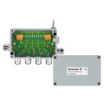 Dystrybutor magistrali Bus, 4-krotny rozdzielacz, Podstawowy materiał obudowy: aluminium, AISi12, Aluminium, Profibus-PA, Foundation Fieldbus, FBCON PA CG/M12 4WAY
