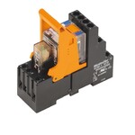 Moduł przekaźnikowy, 24 V DC, Zielona dioda LED, 4 Zestyk przełączny z przyciskiem kontrolnym (AgNi), 240 V AC, 6 A, złącze śrubowe, RCMKIT-I 24VDC 4CO