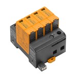 Ogranicznik przepięć AC (typ 2), Napięcie sieciowe: 120 V / 240 V, Sieć niskiego napięcia: TN-C-S, TN-S, Liczba biegunów: 4, VPU AC II US 4 R 120/50